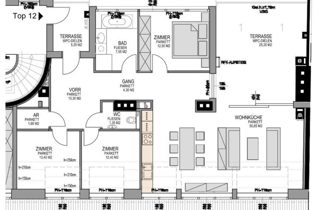 ウィーンGrosses Penthouse #12 Mit Terrasse Und Aussichtアパートメント エクステリア 写真